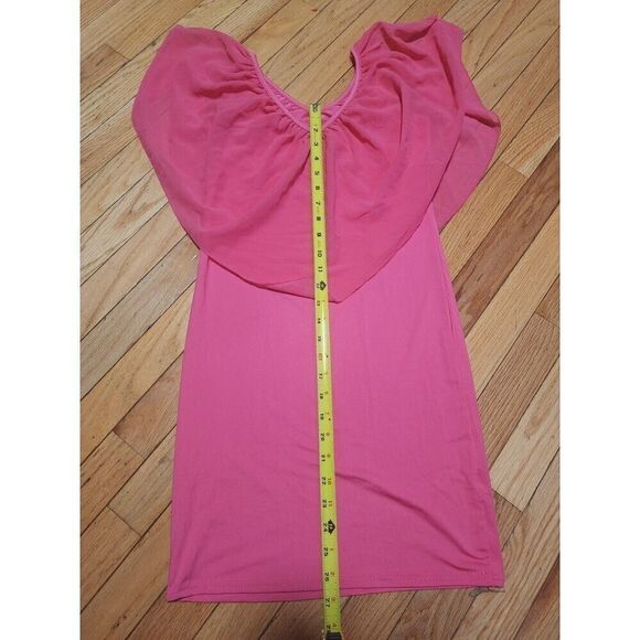 Summer Style Off Shoulder Casual Dresses Ruffle Pink Dress - Picture 3 of 10